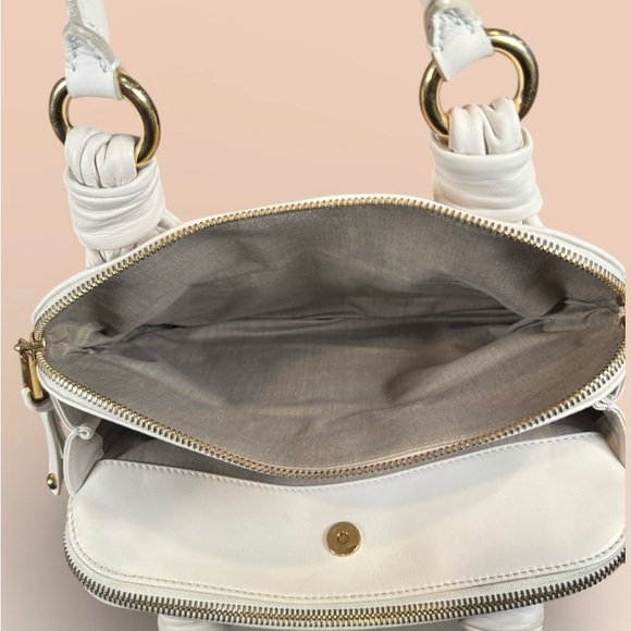 Marc Jacobs Blake Satchel White Leather Gold Tone Hardware - Picture 12 of 15